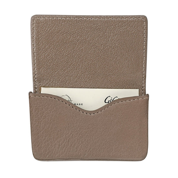 Goatskin Leather Magnetic Business Card Case