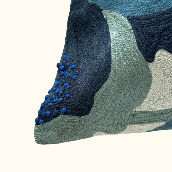Bleu Botany Pillow - 22" x 22" - Wilson Lee