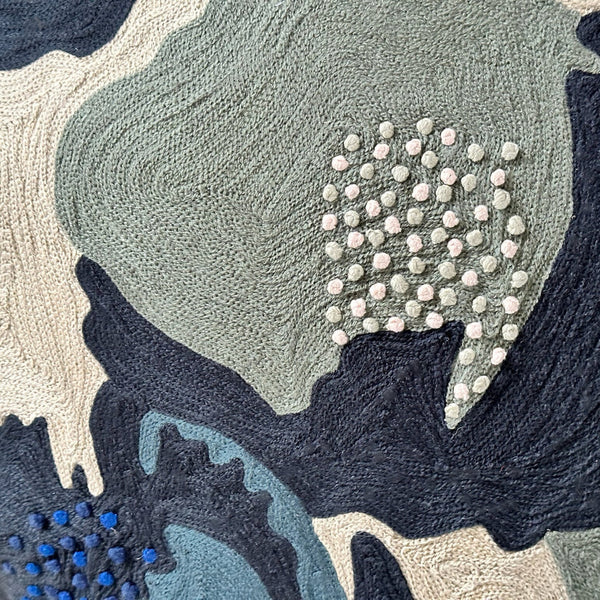 Bleu Botany Pillow - 22" x 22" - Wilson Lee