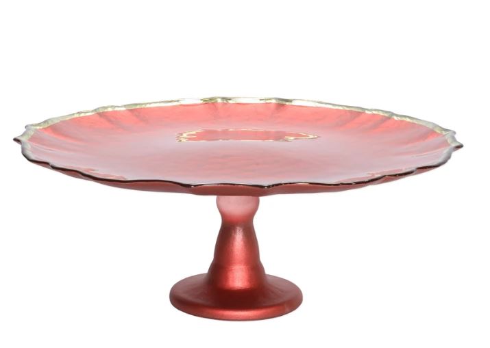 Pink Glass Cake Stand - Wilson Lee