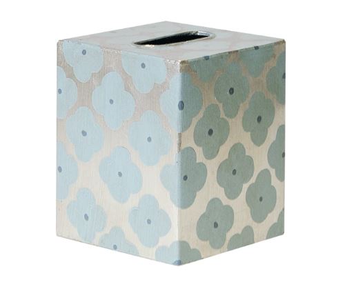 Blue Wastebasket and Tissue Box Cover - Wilson Lee