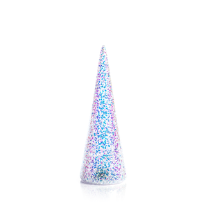 Lighted White Christmas Trees with Sparkles Medium
