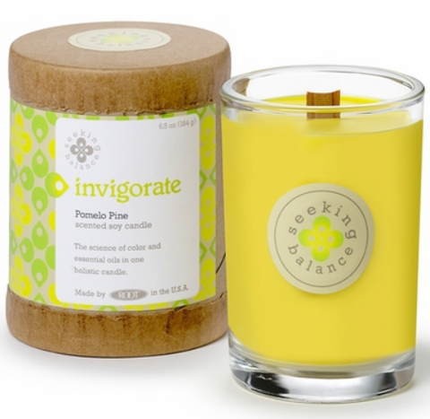Invigorate Pomela Pine soy & essential oil infused candle (6.5oz) - Wilson Lee