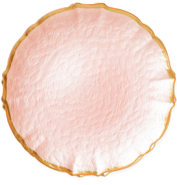 Pastel Glass Pink Salad Plate by Vietri - Wilson Lee