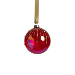 Red Glass Christmas Ball Medium