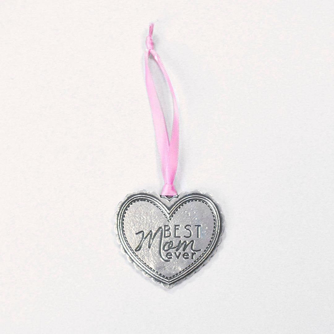 "Best Mom Ever" Silver Ornament - Wilson Lee
