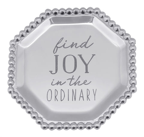 "Find Joy in the Ordinary" Octagonal Canape Plate - Wilson Lee