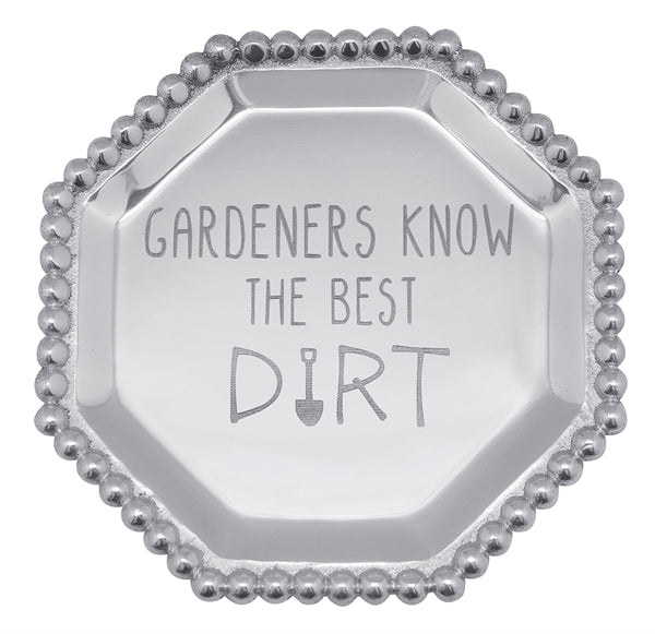 "Gardeners Know The Best Dirt" Octagonal Plate - Wilson Lee