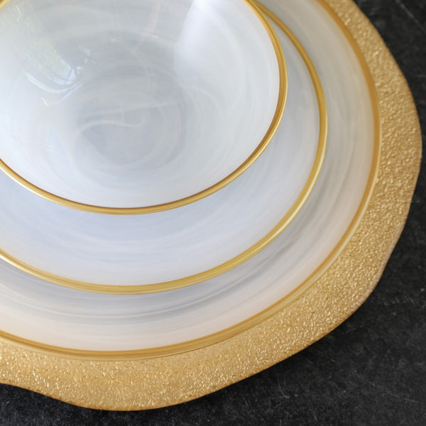 Rufolo Glass Gold Organic Service Plate - Wilson Lee