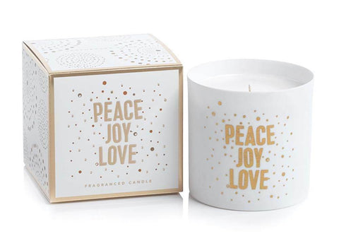 Peace Joy Love Candle