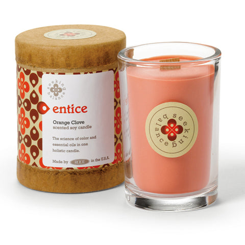 Entice Orange Clove Scented Soy & Essential Oil Candle (6.5oz) - Wilson Lee