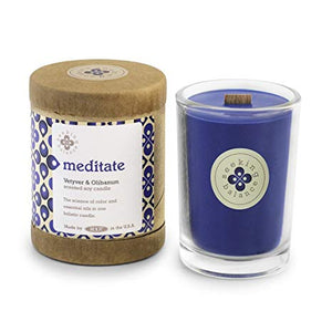 Meditate Vetyver & Olibanum Scented Soy & Essential Oil Candle (6.5oz) - Wilson Lee