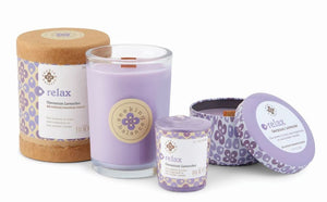 Relax Geranium Lavender Scented Beeswax & Essential Oil Candle (6.5oz) - Wilson Lee
