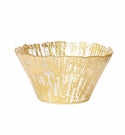 Ruffled Glass Gold Vietri Servic Bowl - Wilson Lee